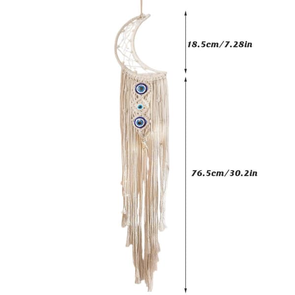 Makramé Väggbonad Tapestry Bomullsrep Bohemiska Tofsar 95cm