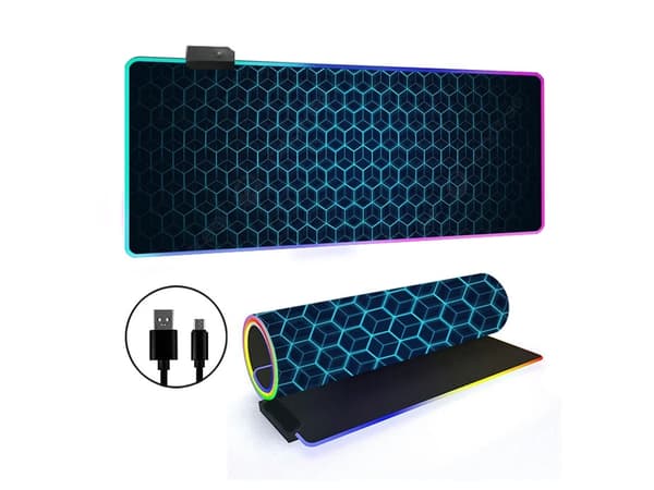 Musematte med 14 RGB-lysmoduser og sklisikker base (Stil 20, 300*700*3 mm)
