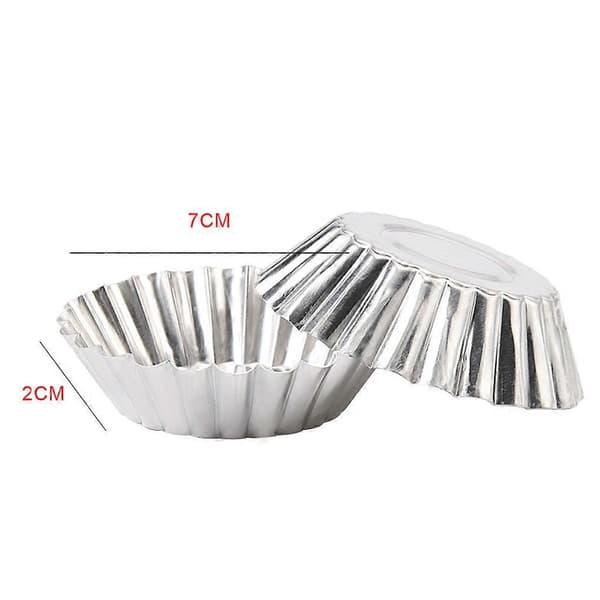 50 stk. æggebageforme genanvendelige blik non-stick cupcake muffin cookie budding form foret form