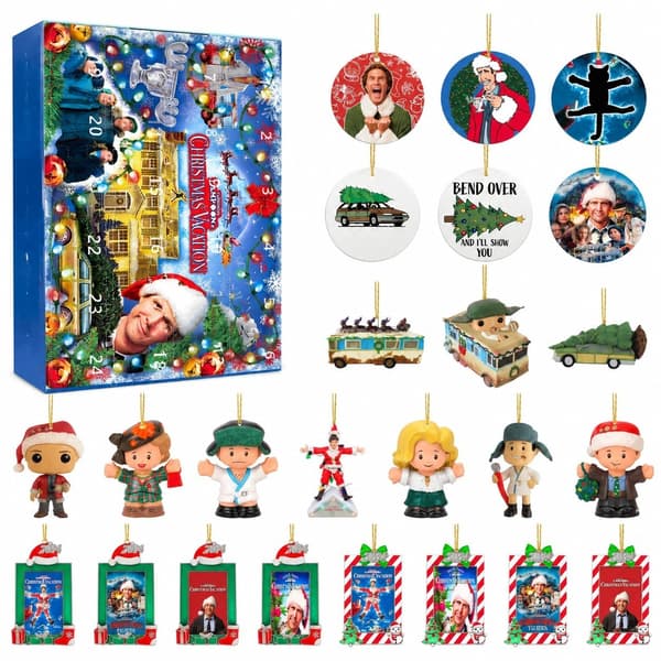 Grinch jule-akryl-blindbox, 24-dages julekalender-vedhæng, penalhus, Type A Type D