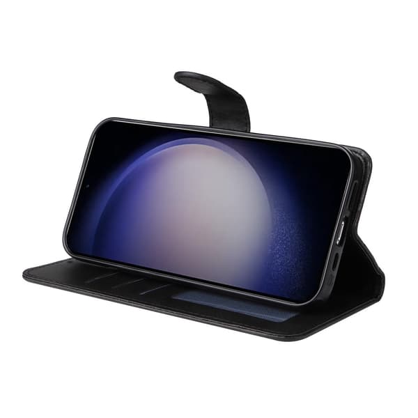 Samsung S25 PU læderpung etui - Flere farver Black black