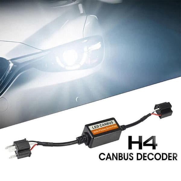 2 STK H4 CANBUS LED Hovedlysdekoder Anti-flimmer Feilfjerner Lastmotstand