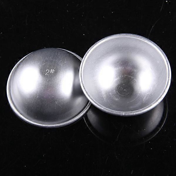 2 stk. Halvcirkelformede kageforme i anodiseret aluminium buddingform
