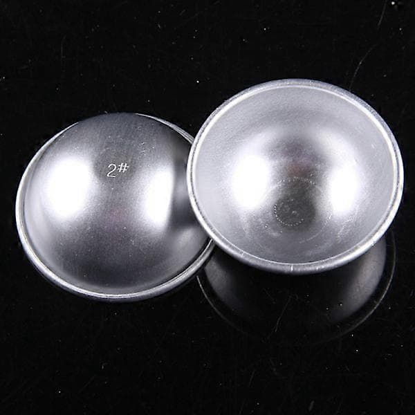 2 stk. Halvsirkelformede kakeformer i anodisert aluminium, puddingform