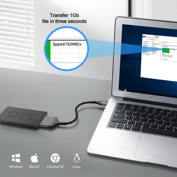 USB 3.0 til SATA-adapter til 2,5\" SSD HDD ekstern harddisk-kabel