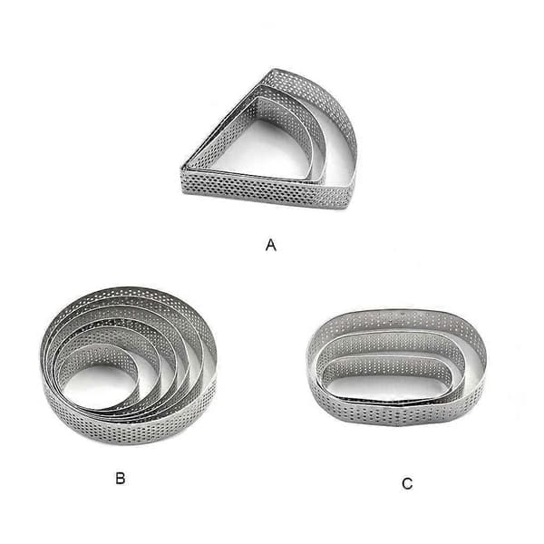 6 Stykker Kageform Åndbar Mousseform Bageværktøj Bageri Køkkengadget Fan 3pcs