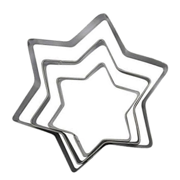 Bakformar Blomform Rostfritt Stål Äggform Kök Kakor DIY Formar Kit Star shape