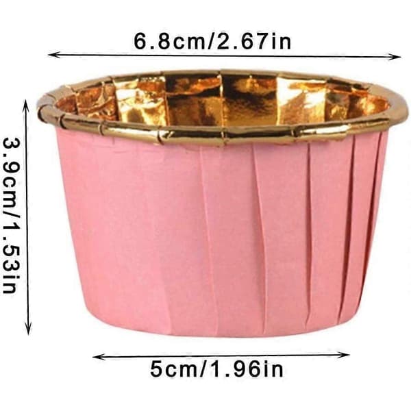 Aluminiumsfolie Cupcakeforme, 50 Stk Engangs Bagekopper