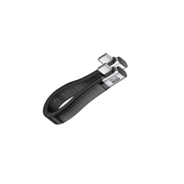 USB4.0 USB-C til USB-C kabel, 240W, 40Gbps, retvinklede stik, TPE, 13cm, sort