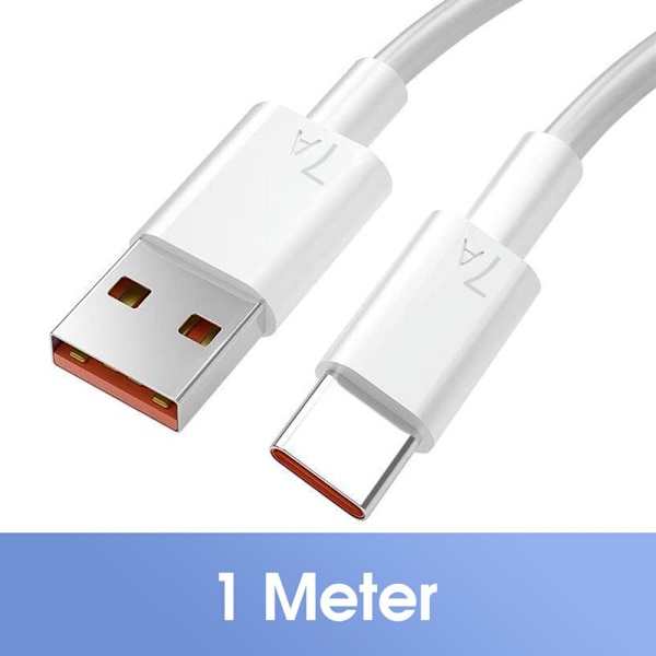 USB Type-C-kabel for hurtiglading og dataoverføring, 7a, 100w
