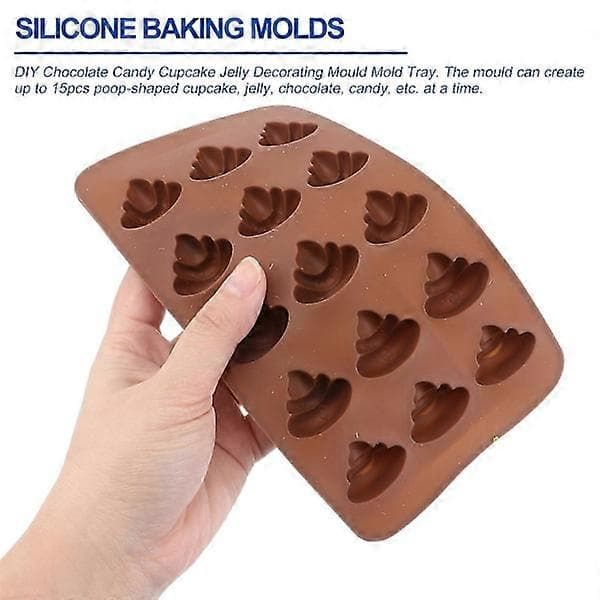 3 stk 15-hulls silikon bæsjform for godteri, baking, isbiter, dessert