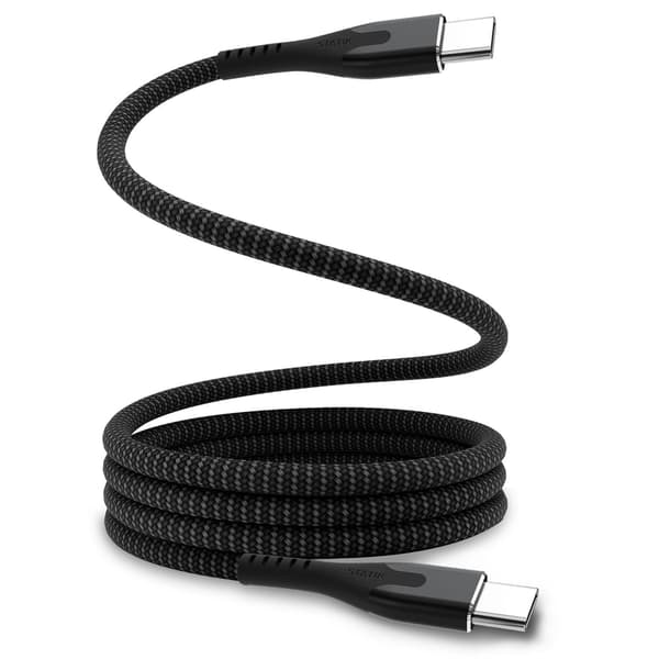 Magnetisk USB-C-kabel, MagStack Pro, 2m, svart, hurtiglading og datasynkronisering, flokefri nylon