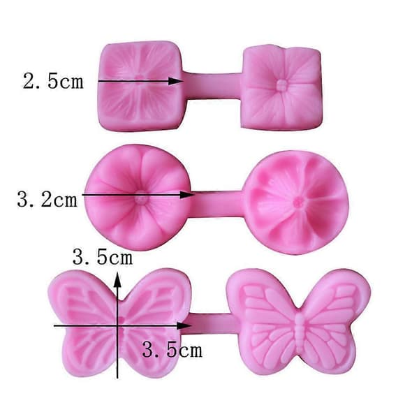 Fondantforme Kagepynt Stencil Sukkerpasta 3D Kirsebærkageform Silikoneforme Bageværktøj No.01