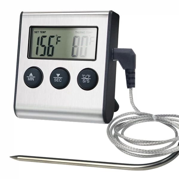 Elektronisk termometer med timer og sonde