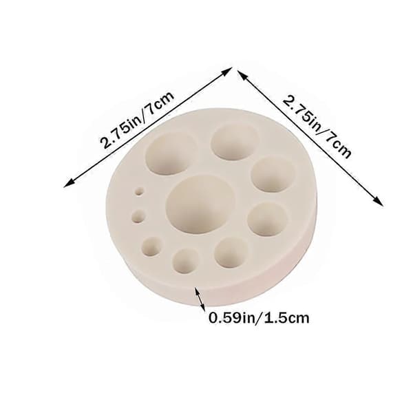 Kakeform Myk Non-stick Bakeform Gjenbrukbar Elastisk Halvsirkel Håndverksform