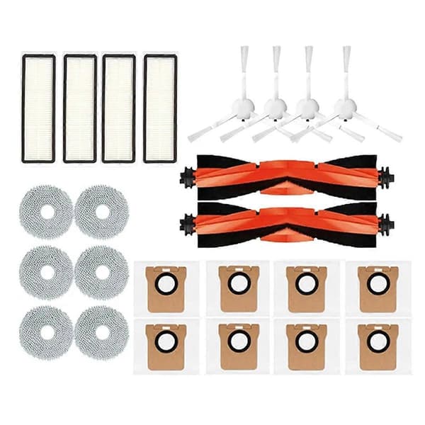 Til Robotstøvsuger X20+ / X20 Plus Reservedele Hovedsidebørste Hepa Filter Moppeklud Støvpose Tilbehør