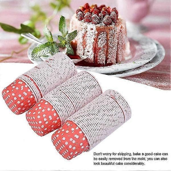 100 st Mellanstora Runda Röda Prickiga Muffinsformar, Bröllops- och Hembakningsmaterial