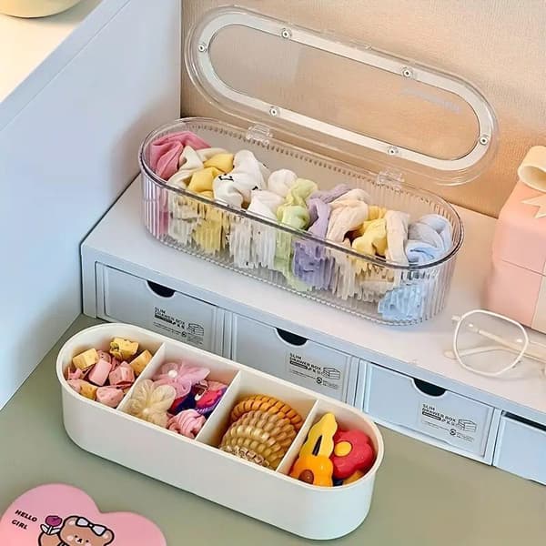 Stor Förvaringslåda med Lock Organizer Multi Fack Organizer Behållare
