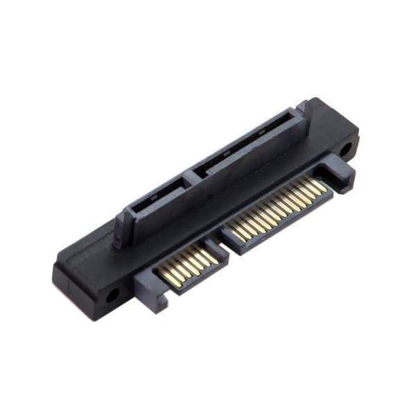 SATA 7+15 Pin 90 Graders Adapter, Han til Hun, til Harddiskforbindelse