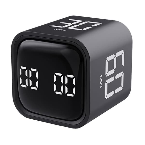 Bøttetimer, roterende timer, 5/10/30/60 minutter og tilpasset nedtelling (svart)