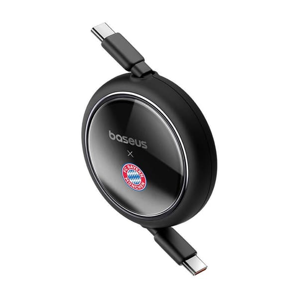 Baseus USB-C til USB-C 100W Ladekabel, Svart, 100cm, Justerbar Lengde, Hurtiglading