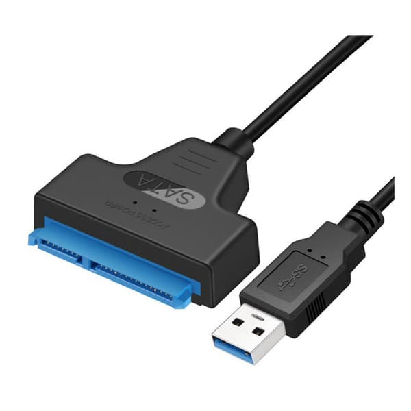 USB 3.0 til SATA-adapterkabel til 2,5\" SSD HDD, 6 Gbps, sort, 32 cm