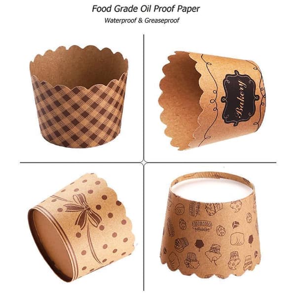 1000 STK Cupcake Bageforme Muffinsforme Kagepapirforme Holdere Chevron