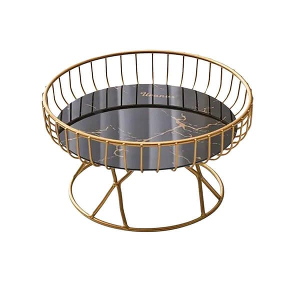 Elegant Keramisk Fruktskål Dessertbricka Vardagsrum Te Snacks Displayställ Svart-23CM