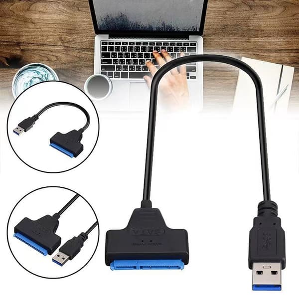 USB 3.0 til SATA-adapterkabel til 2,5 tommer ekstern harddisk, SATA til USB 3.0-konverter