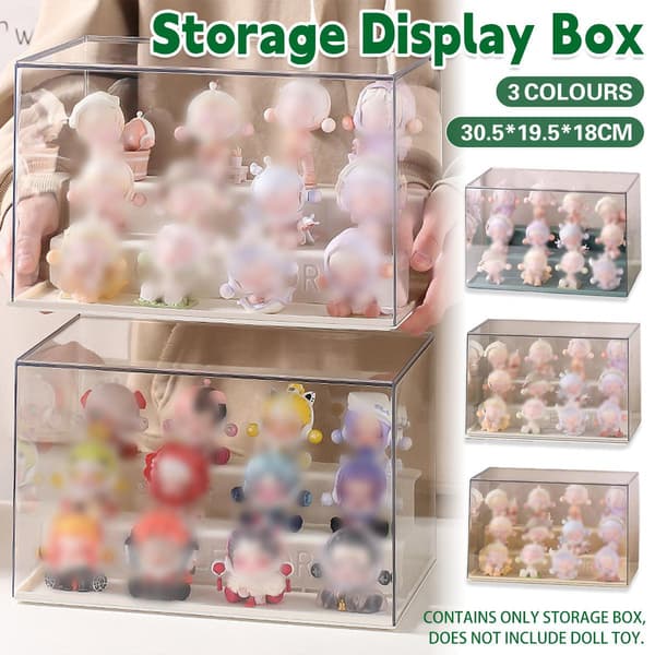 Blind Box Förvaringsställ Transparent Akryl Samlarobjekt Displayfodral Gul