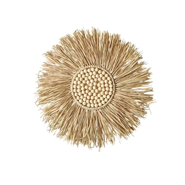 Boho Vävd Macramé Väggbonad Liten Rund Dekor Cirkulär Heminredning Konst Accent