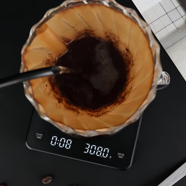 7 kg digital køkkenvægt med LCD-display, rustfrit stål