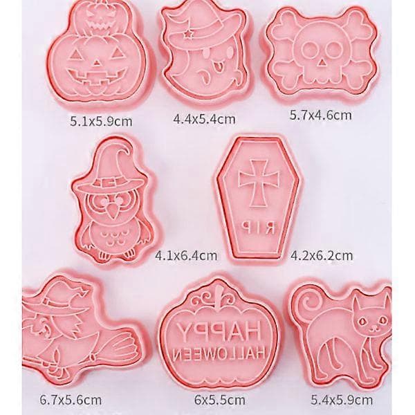 Halloween Cookie Cutters - Græskar, Troldmand, Glasur, Bageværktøj