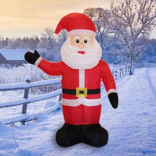 Oppustelig julemand til jul, 120 cm, polyester, indendørs og udendørs brug til have og indkøbscenter British Standard