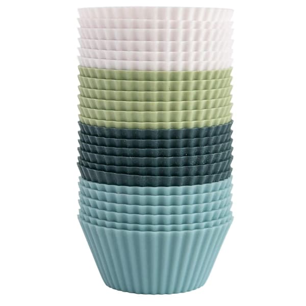 Morandi Farge Silikon Muffinskopp Eggetertform 24 Stk