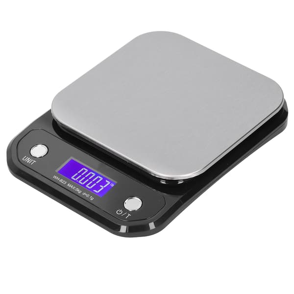 2 kg digital køkkenvægt, rustfrit stål, LCD-display.