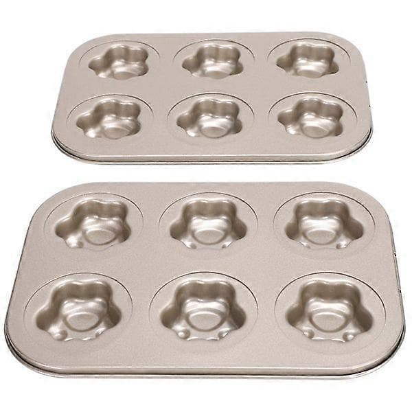 2 stk. kageforme i kulstofstål, non-stick bage-DIY-dessert