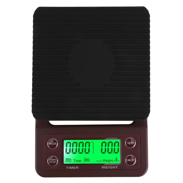 Køkkenvægt med timer, høj præcision, LCD-display