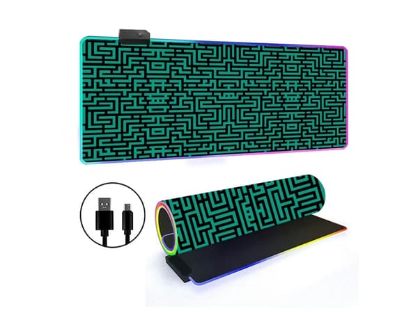 Musematte, RGB-lysende bordmatter, enkle linjer (stil 29, 300*700*4 mm)