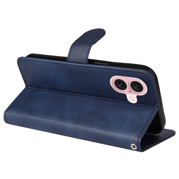 iPhone 16 PU læderpung etui - Flere farver Blue
