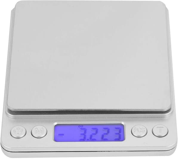 5 kg digital köksvåg med LCD-display, rostfritt stål