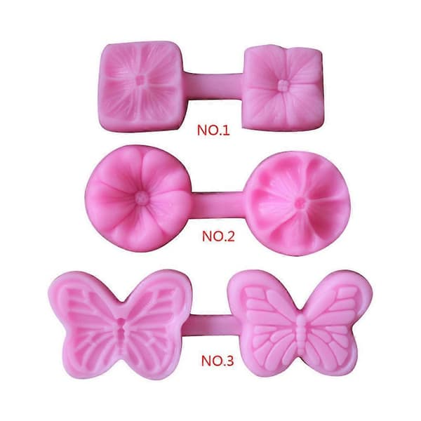 Fondantforme Kagepynt Stencil Sukkerpasta 3D Kirsebærkageform Silikoneforme Bageværktøj No.02