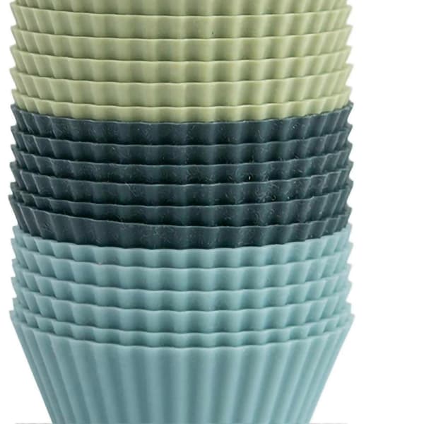 Morandi Farge Silikon Muffinskopp Eggetertform 24 Stk