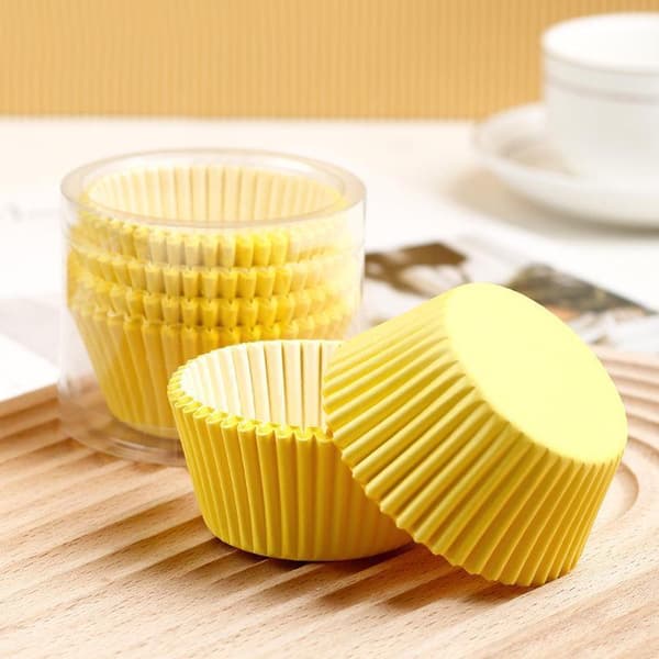 1000 st Cupcakeformar Muffinsformar Bakformar Fettbeständiga Foder Gula-1000 st