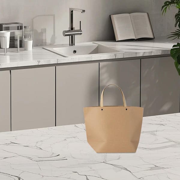 10 STK Båtformet Papir Tote Bag Gave Handlepose for Klær Resirkulerbar Hvit