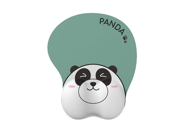 3D Morsom Musematte med Håndleddsstøtte, Sklisikker Gelbase (Panda)