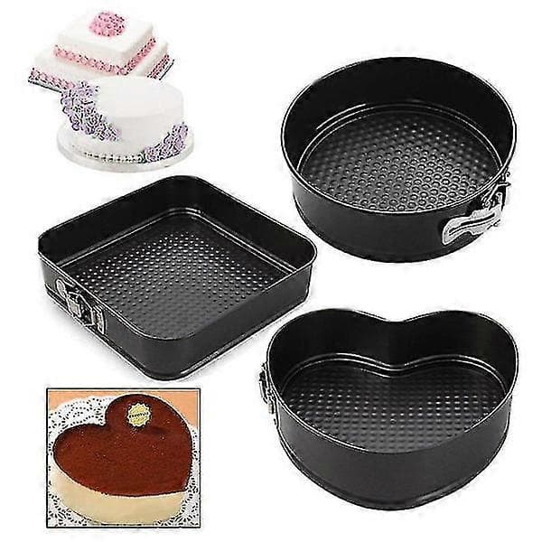 3-delat DIY Kakform Set med Avtagbar Botten
