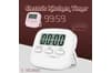 Digital kökstimer 99 minuters nedräkningsklocka med LCD-display och metallfäste rosa
