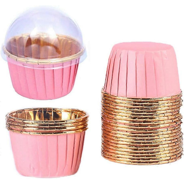 Aluminiumsfolie Cupcakeforme, 50 Stk Engangs Bagekopper
