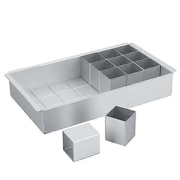 Rektangulär kakform i aluminiumlegering för flera kakor